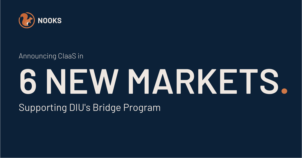 Nooks announces Classified Infrastructure-as-a-Service in six new markets supporting DIU's Bridge Program.